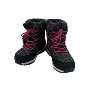 Kamik Grey and Pink Libra Snow Boots Quilted Girls Size 12 NWT
